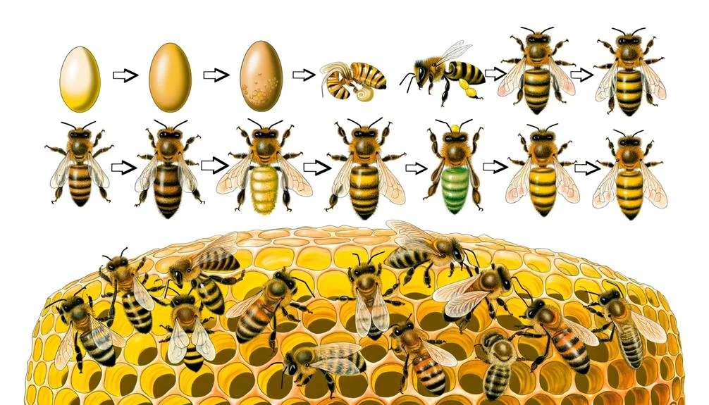 life stages of bees